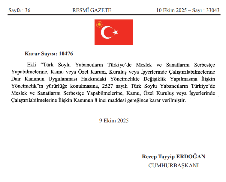 Türk soylu topluluklar 'yabancı' sayılmayacak